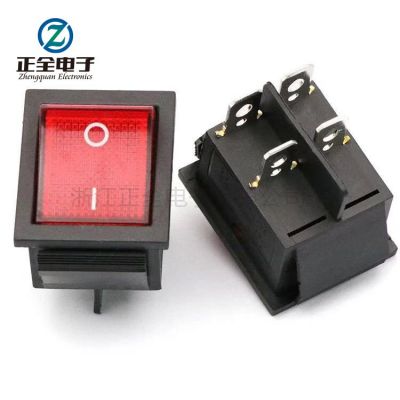 船型开关 KCD4 带灯翘板开关 4脚2档大电流器械开关16A电源开关图2