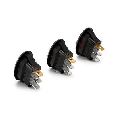 大椭圆带灯船型开关 带灯椭圆船型开关 3脚2档翘板开关船形开关图2