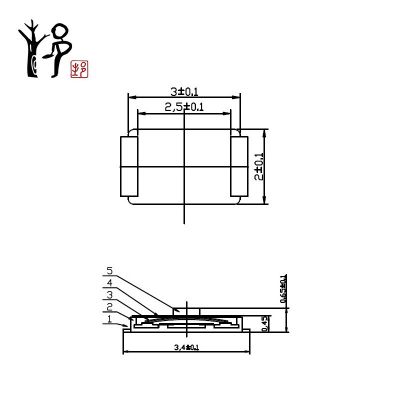 2X3X0.6薄膜开关KXT331/TL3780/SKSW开关贴片SMT开关2*3*0.6薄片图2