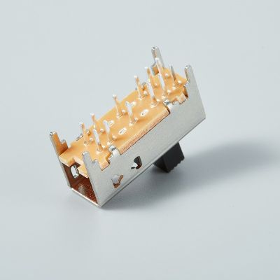 SS25D01双排十二脚五档直插立式2P5T双极五位拨动开关图3