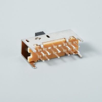 SS25D01双排十二脚五档直插立式2P5T双极五位拨动开关图2