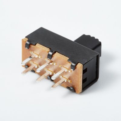 SS22F24(SS22F30)双排两档六脚直插立式双刀双掷2P2T拨动开关图2