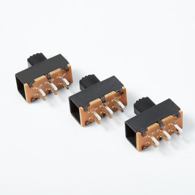 SS22F24(SS22F30)双排两档六脚直插立式双刀双掷2P2T拨动开关图4