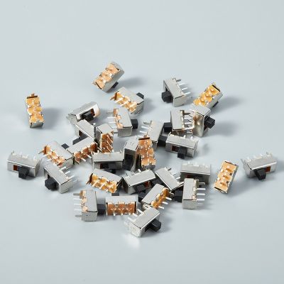 SS12F44单排三脚两档两个插脚单极双位直插立式拨动开关图4