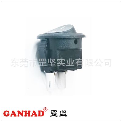 罡坚GANHAD开关厂供应直径Φ16圆形二档小型船型开关，翘板开关图4