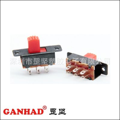 罡坚GANHAD厂家生产供应SS22F25带耳红柄滑动开关拨动开关自动化图3