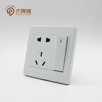 皮阿诺 86型墙壁开关插座面板 暗装家用开关一开双控单联 插座开关图4