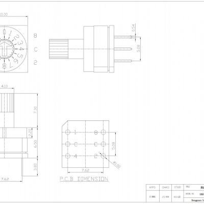 16P 编码开关 旋转编码开关 10*10 插件 耐高温图5