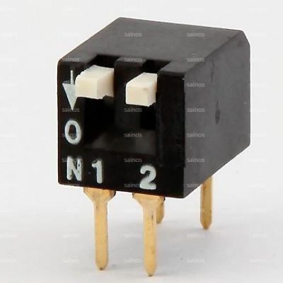 2.54MM脚距2P黑色琴键拨码开关 dip开关 编码开关 指拨开关图5