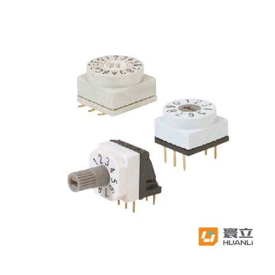 寰立开关多档位旋转编码开关 10*10 侧插直插贴片 工业控制设备用图2