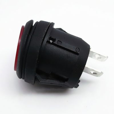 高品质船型开关大电流两档4脚25*30.5 防水带认证 可焊线圆形开关图2