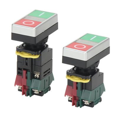 LQBAOYI双位按钮开关LA38-11RGD双色按钮红绿双位带灯按钮switch图5