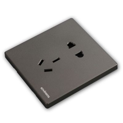 86型新款深灰色开关插座钢架阻燃二三插面板五孔插座厂家现货批发图5