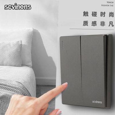 86型新款深灰色开关插座钢架阻燃二三插面板五孔插座厂家现货批发图2