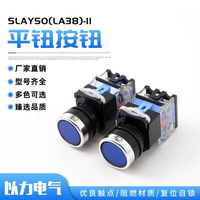 厂家直销 SLAY50(LA38)-11 平钮开关 新款慢动式 自锁式复位按钮图2