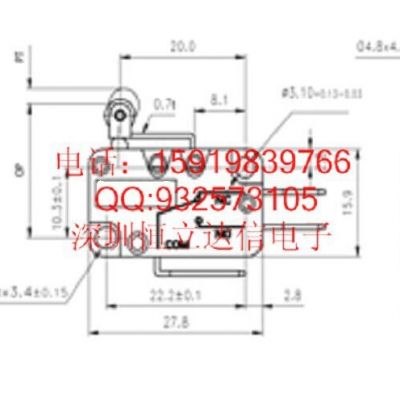 海立HIGHLY微动开关VS10N051C2 微动开关限位开关 VS10N05 1C2 10A图2