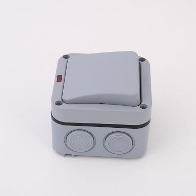 户外防水开关 户外防水一开开关 电源面板家用室外明装防雨按钮图2