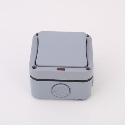 户外防水开关 户外防水一开开关 电源面板家用室外明装防雨按钮图3