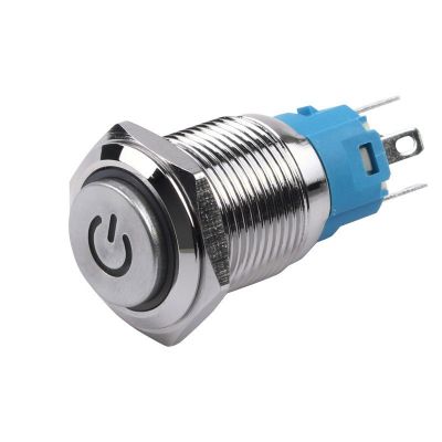 12/16/19/22mm金属按钮开关小型带灯自锁复位电源启动防水按键24V图5