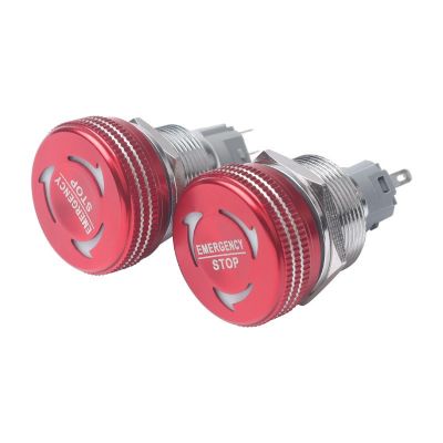 金属急停按钮带LED灯16/19/22mm蘑菇头开关电源紧急断电保持STOP图2