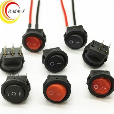 特小圆kcd11船型开关两档2档2脚3脚开孔15MM台灯电风扇电源小开关图4