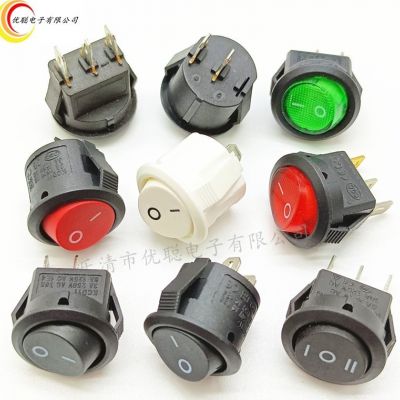 特小圆kcd11船型开关两档2档2脚3脚开孔15MM台灯电风扇电源小开关图5