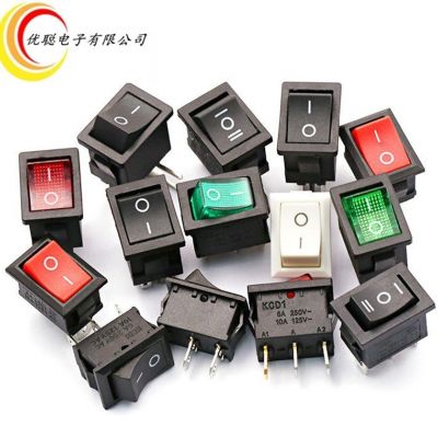 厂销船型开关KCD1-101带线2脚3脚/两档三档15*21mm翘板小电源 开关图4