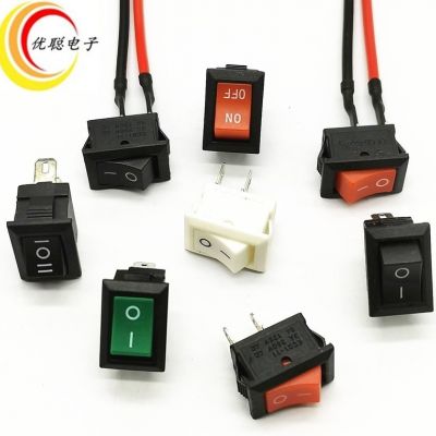 厂家直销小船型开关kcd11方形带线二档2脚尺寸10*15mm电源小开关图2