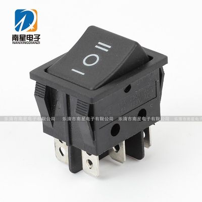 供应船形翘板电源按钮按键开关KCD4 4脚2档 无灯实心红船型开关图3