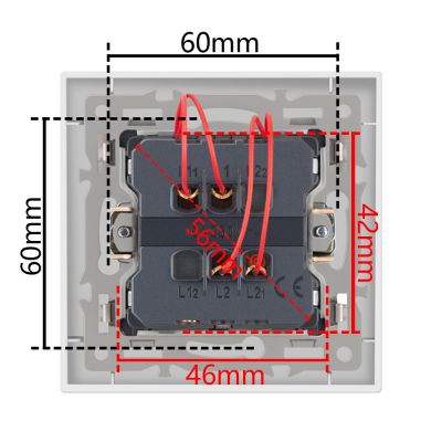 82型通用标墙壁开关黑白灰钢化玻璃面板嵌入式暗装LED翘板开关批图4