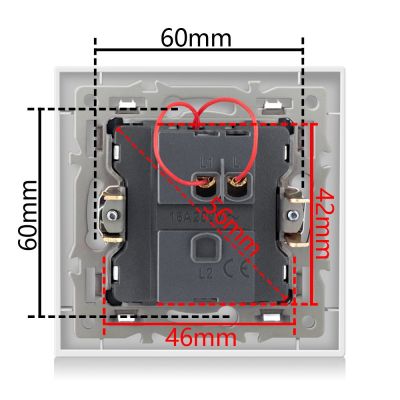 82型通用标墙壁开关黑白灰钢化玻璃面板嵌入式暗装LED翘板开关批图3