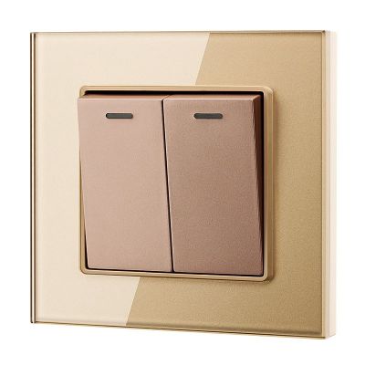 诺世奇厂家批发86型双开双控开关白色双联钢化玻璃面板墙壁家用图5