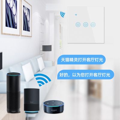 涂鸦欧规智能WIFI触摸开关 alexa语音控制wifi智能墙壁开关图2
