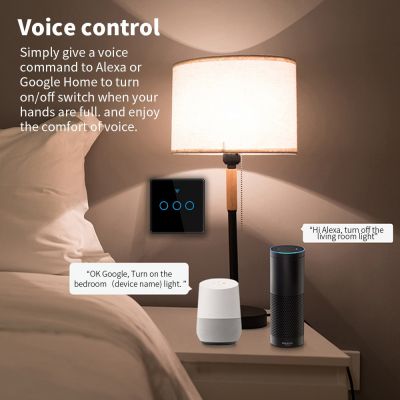 涂鸦WiFi智能开关家用智能无线控制面板alexa语音玻璃触 摸开关图4