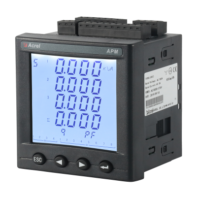 安科瑞APM800电表0.5S级全电量测量LCD多种通讯可选