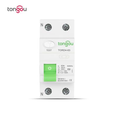 TONGOU【跨境电商专供】2P 63A 30mA漏电保护断路器 厂家直销TORD4