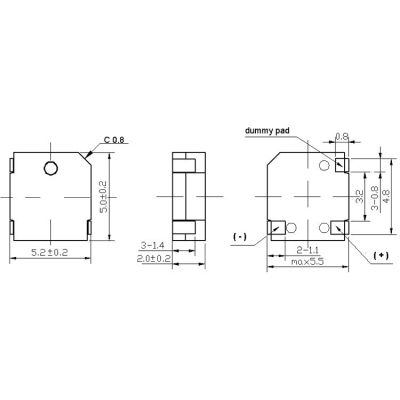 厂家直销5*5mm贴片蜂鸣器 ETC 微型 电磁无源 智能穿戴专用 SMD图4