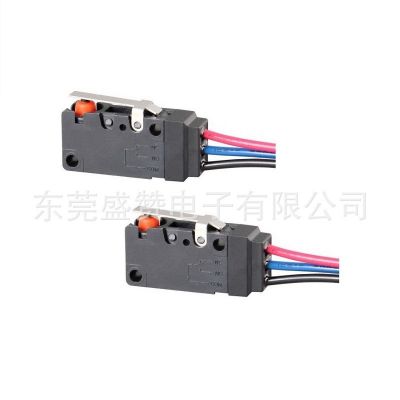 防水微动开关 带压柄 防水带线型微动 自动养殖汽车IP67设备开关图2