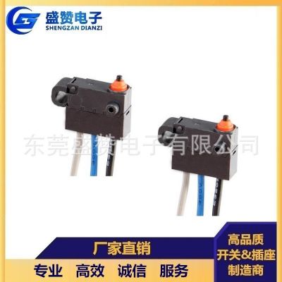 大微动开关 防水防尘 按钮式微动 带线无柄带柱 小微动检测开关图4