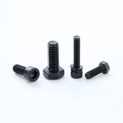 厂家直供(GB/T70.1)碳钢8.8级发黑内六角螺栓 高强度批发含税价图2