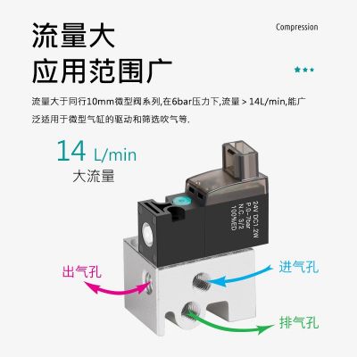 微型电磁阀D271德恩科代替SY114FIM迷你N372小型V114气阀10mm宽度图2