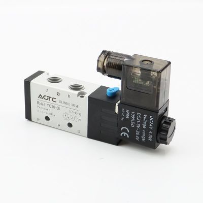 电磁阀4V210-08气缸AC220V气动DC24V二位五通换向阀电磁控制阀图2
