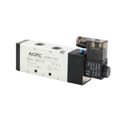 4V410-15二位五通电磁换向阀 铝合金气动电控阀 气缸控制单向阀图4