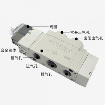 日本SMC电磁阀5通电磁阀SY系列SY5120-5LZD-C6【原装正品】SY5120图2