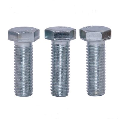 镀锌外六角螺栓螺丝本色30栓4.8级半扣全牙螺丝GB30栓六角螺丝图3