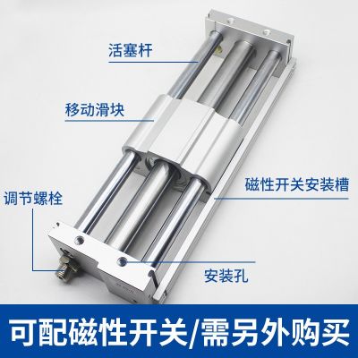 云硕SMC型磁偶式无杆气缸RMT/CY1S10/15/20/25/32气动滑台带导轨图3