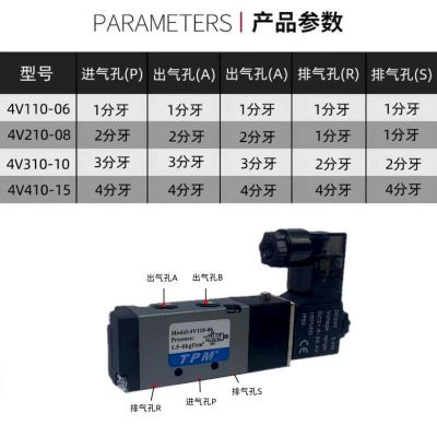 电磁阀4V210-08气动电子阀二位五通控制阀DC24V朝日TPM换向阀12V图2