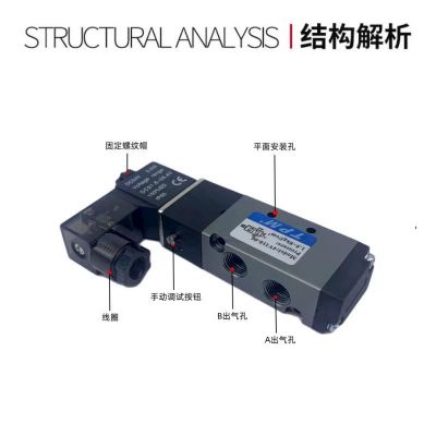电磁阀4V210-08气动电子阀二位五通控制阀DC24V朝日TPM换向阀12V图3