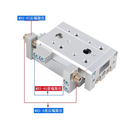 气动滑台气缸MXS8-20/MXS12-50S交叉导轨HLS16-75/12-100/16-125A图3