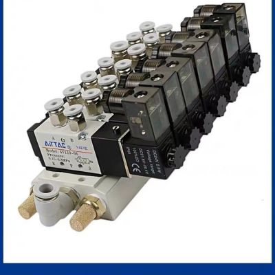 亚德客二位五通电磁阀4V220-08 DC12V AC220V DC24V 现货图2